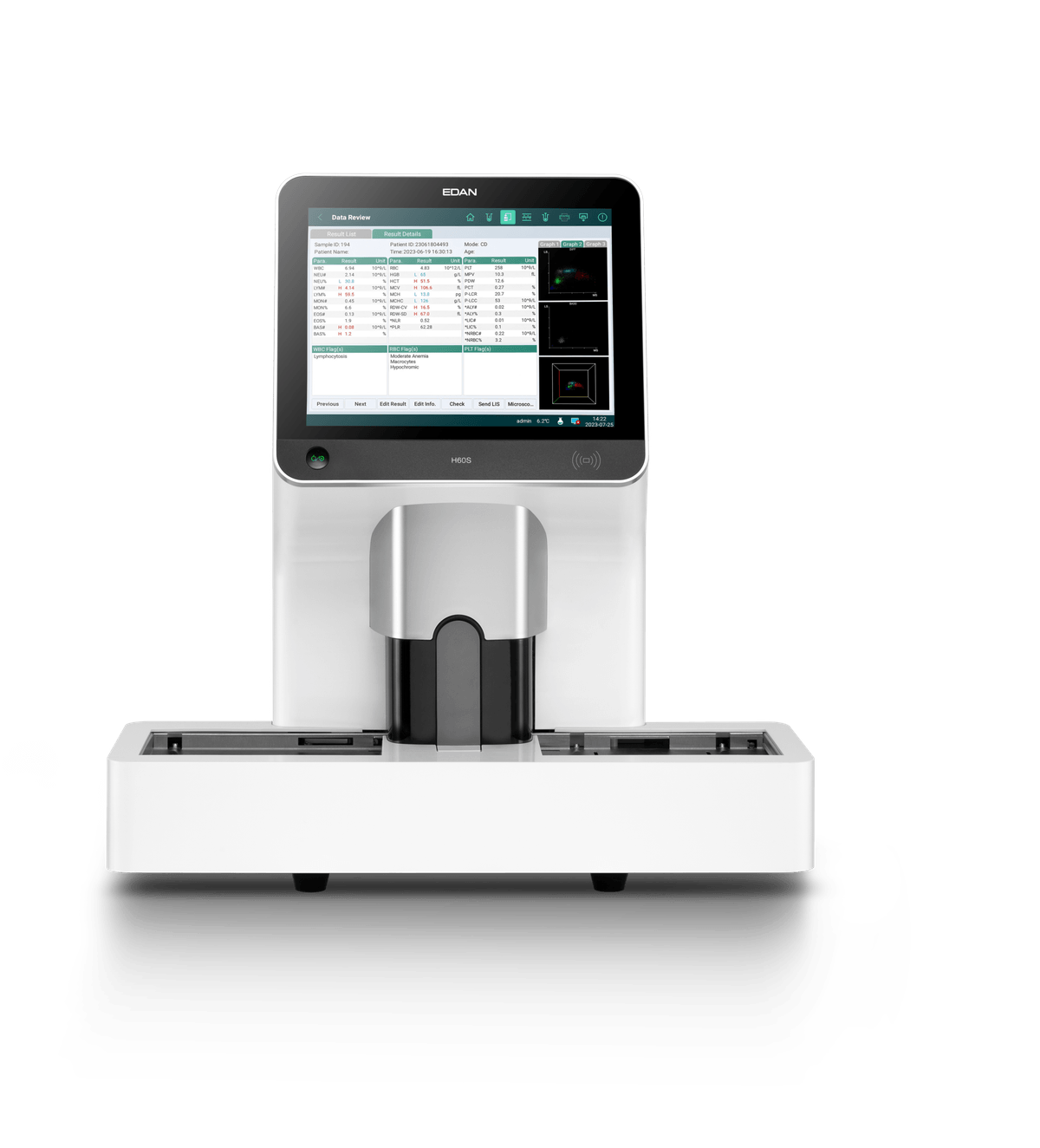 Automatic haematology analyser Edan H60/Edan H60S - Picture 2