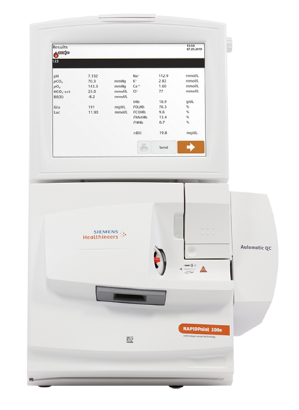 RAPIDPoint 500e blood gas, electrolyte and metabolite analyser